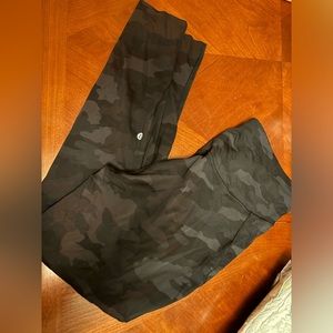 Lululemon athletic pants. Black camo. Size Large.